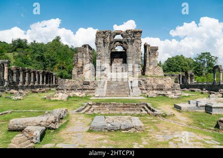 Martand Sun Tempel datiert 8. Jahrhundert in Anantnag, Kaschmir, Indien Stockfoto
