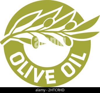 Vektorgrafik für Olivenöletikett Stock Vektor