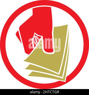 Vektordarstellung des Symbols (Symbol) für das Geben von Händen Stock Vektor