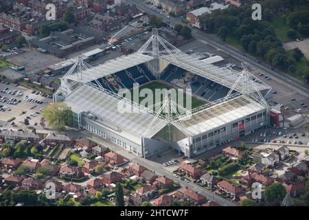 Deepdale, Heimstadion des Preston North End Football Club, Lancashire, 2015. Stockfoto