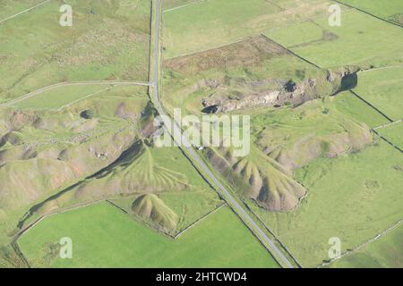 Blei- und Eisensteinminen und -Abraumhalden, Weardale, County Durham, 2015. Stockfoto