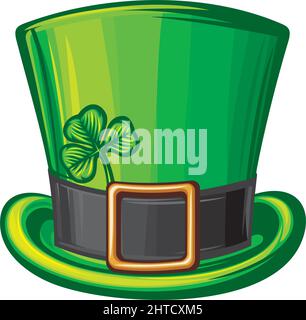 Saint Patrick's Day Kobold grünen Hut Vektor Illustration Stock Vektor