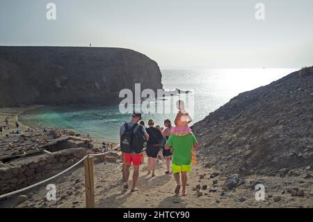 Papagayo Beach auf der spanischen Insel Lanzarote Stockfoto