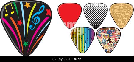 Gitarre Picks oder Plektrum Vektor Illustration Stock Vektor
