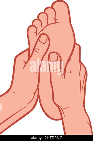 Vektorgrafik Fußmassage Stock Vektor