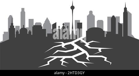 Riss in Ground Vector Illustration Stock Vektor