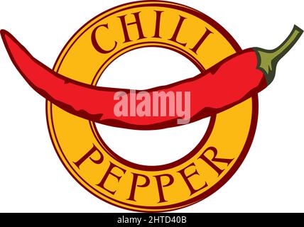 Abbildung des Schildes für Chili-Pfeffer Stock Vektor