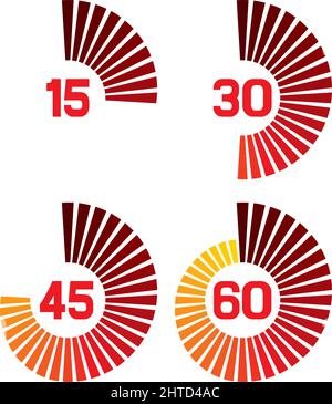 Timer-Symbole stellen Vektordarstellung ein Stock Vektor