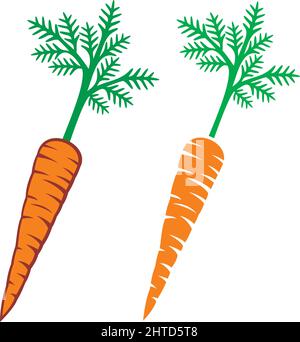 Vektor-Illustration für frische Karotten Stock Vektor