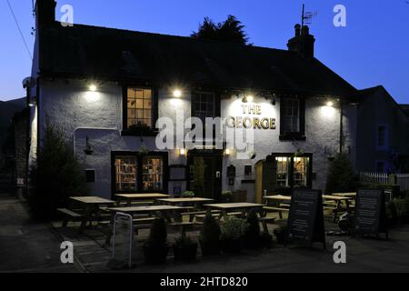 The George Pub, Castleton Village, Derbyshire, Peak District National Park, England, Großbritannien Stockfoto