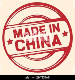 Hergestellt in china Stempel Vektor Illustration Stock Vektor
