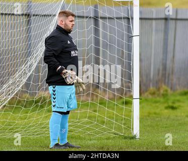 Berlin Swifts Vs Belfast Harps, Advantage Park, Belfast. Samstag, 26.. Februar 2022. Belfast & District Football League Nelson Cup. Stockfoto