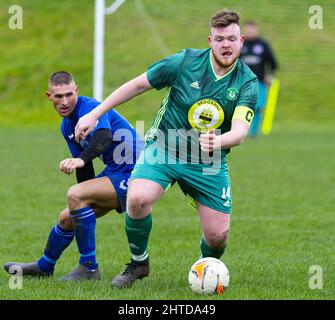 Berlin Swifts Vs Belfast Harps, Advantage Park, Belfast. Samstag, 26.. Februar 2022. Belfast & District Football League Nelson Cup. Stockfoto