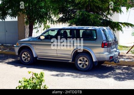 Mitsubishi Montero Sport, 2005, fotografiert auf dem spanischen Land Stockfoto