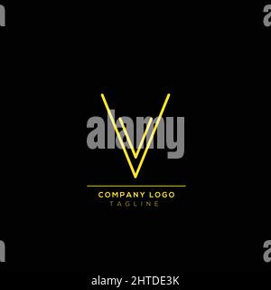 V Logo Monogramm Symbol Vektor Symbol Vorlage Stock Vektor