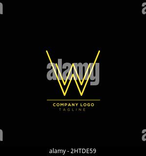 W Logo Monogramm Symbol Vektor Symbol Vorlage Stock Vektor