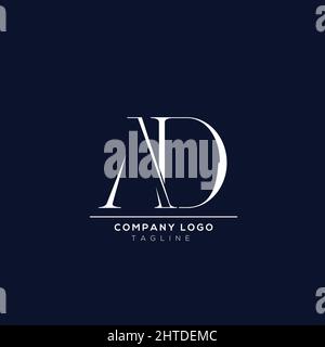 Premium AA anfängliche Alphabet Business-Logo weiße Farbe auf blauem Hintergrund. Stock Vektor