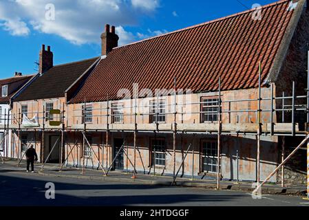 The White Hart Pub und Restaurant, werden renoviert, Bridge Street, Brigg, North Lincolnshire, England, Großbritannien Stockfoto