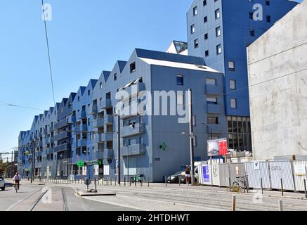 Rue Achard, in der Nähe der Einfahrt nach Bassin à Flot, Bordeaux Stockfoto