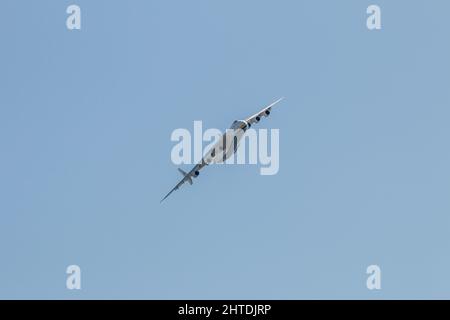 Antonov an-225 Mriya, das größte Flugzeug der Welt, das in der Ukraine zerstört wurde Stockfoto