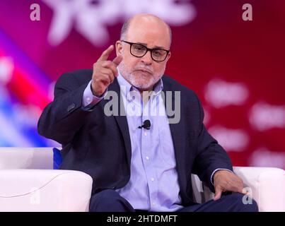 26. Februar 2022 - Orlando, Florida, USA - MARK LEVIN spricht auf der Conservative Political Action Conference 2022, CPAC. (Foto: © Brian Cahn/ZUMA Press Wire) Stockfoto