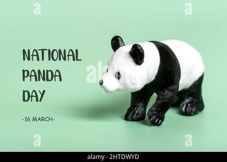 National Panda Day 16. März Feiern Sie die flauschigsten, Bambus-fressenden Bären, die für China Nationalstolz sind. Deshalb ist es wichtig, prot Stockfoto