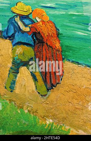 Vincent van Gogh, Eglogue en Provence - un couple d'amoureux, Gemälde, Öl auf Leinwand, 1888 Stockfoto