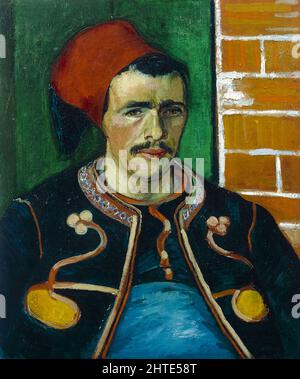 Vincent van Gogh, der Zouave, Porträtmalerei, Öl auf Leinwand, 1888 Stockfoto