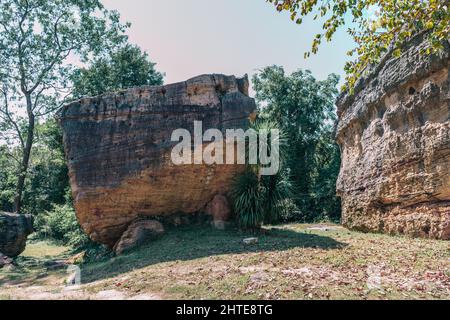 Hin Chang Si Aussichtspunkt unter dem Sonnenlicht in Kok Ngam, Thailand Stockfoto