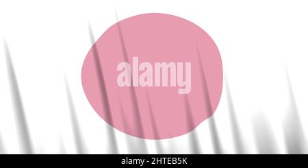 Wellenförmige Vektorflagge Japans Stock Vektor