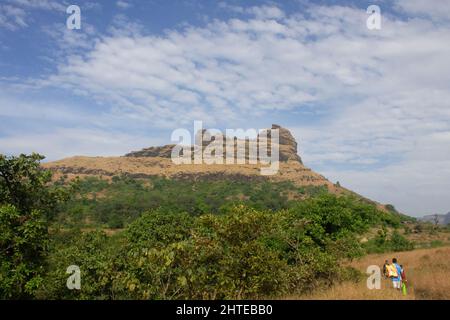 Schöne Hochlandlandschaft in Irsgalgad. Maharashtra, Indien Stockfoto