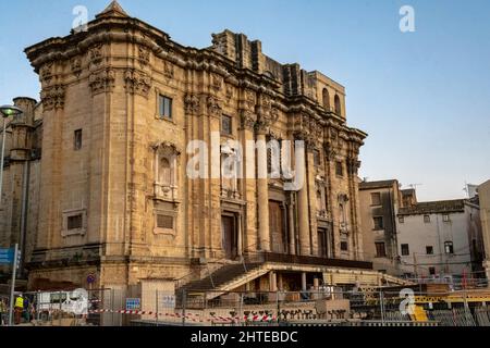 Fassade der Kathedrale, Tortosa, Tarragona, Katalonien, Spanien. Stockfoto