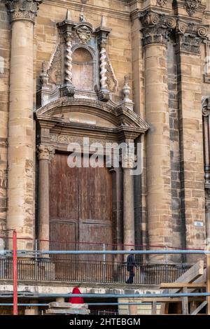 Fassade der Kathedrale, Tortosa, Tarragona, Katalonien, Spanien. Stockfoto