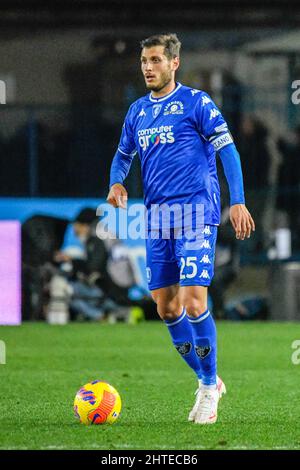 Filippo Bandinelli (Empoli) beim Spiel Empoli FC gegen Juventus FC, italienische Fußballserie A in Empoli, Italien, Februar 26 2022 Stockfoto
