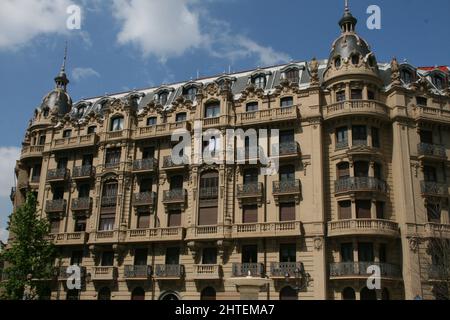 Foto von alten Gebäuden in Bilbao, Spanien Stockfoto
