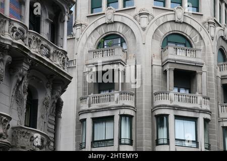 Foto von alten Gebäuden in Bilbao, Spanien Stockfoto
