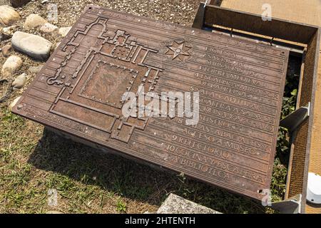 Karte des Klosters der Heiligen Maria von Carracedo, Spanien Stockfoto