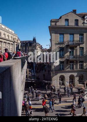 Friedensprotest gegen russische Invasion in der Ukraine Stockfoto