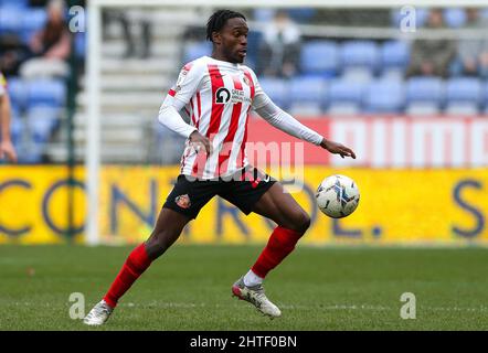 Jay Matete von Sunderland während des Sky Bet League One-Spiels im DW Stadium, Wigan. Bilddatum: Samstag, 26. Februar 2022. Stockfoto