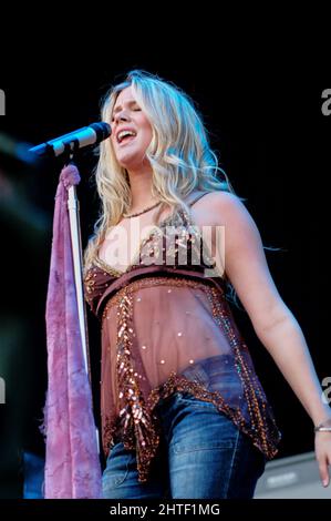 Joss Stone, V2005, Hylands Park, Chelmsford, Essex, Großbritannien - 21. August 2005 Stockfoto