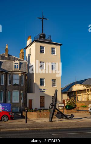 Der Time Ball Tower im Deal Kent Stockfoto
