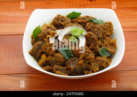 BEAF Braten oder Masala, Kerala Lebensmittel. Stockfoto