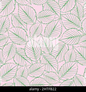 Nahtloses Muster mit tropischen Blättern Stock Vektor