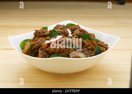 BEAF Braten oder Masala, Kerala Lebensmittel. Stockfoto