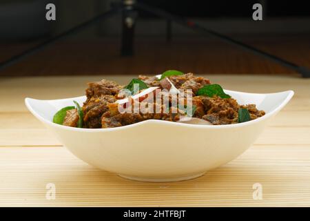 BEAF Braten oder Masala, Kerala Lebensmittel. Stockfoto
