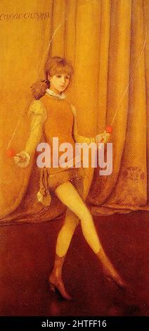 James Abbott Mcneill Whistler - Harmony Yellow Gold Gold Girl Connie Gilchrist 1873 Stockfoto