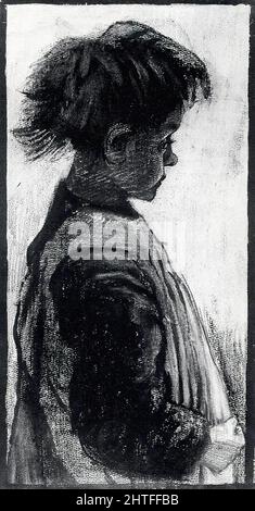 Vincent Van Gogh - Mädchen mit Schürzenkleid Halbfigur 1883 Stockfoto