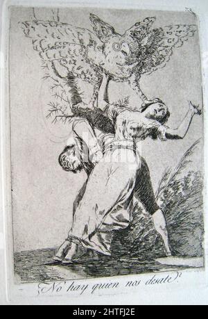 Francisco De Goya - No Hay Quien Nos Desate Cant anyone Entbinden Sie uns aus Los Caprichos Stockfoto