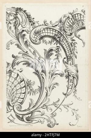 Alexis Peyrotte – Muschelkartuschen und Acanthus-Blatt-Motiv Stockfoto