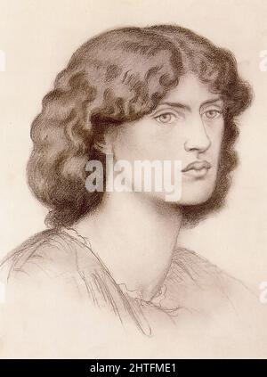 Dante Gabriel Rossetti - Jane Morris 1870 Stockfoto